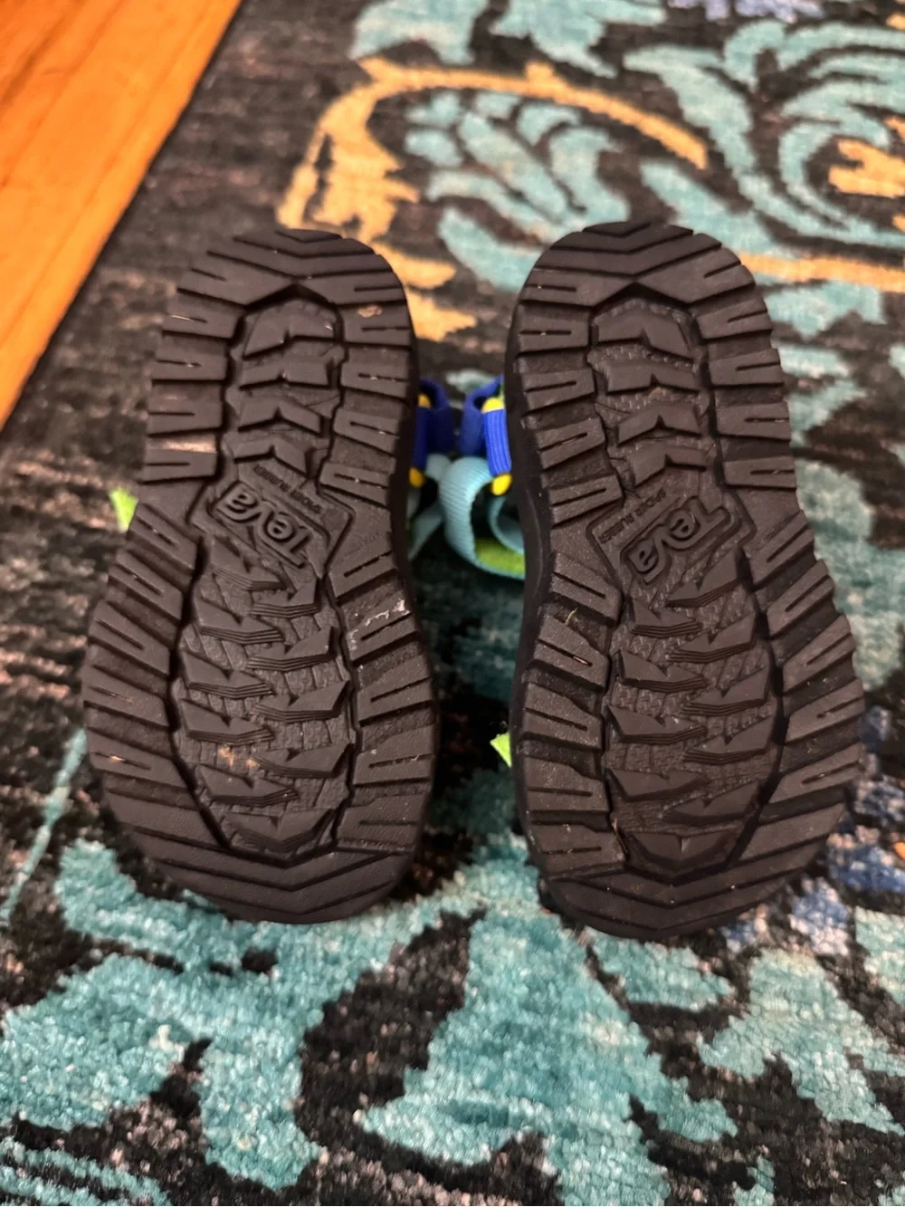 Teva Kids Sport Sandals in Orange, Light Blue & Lime